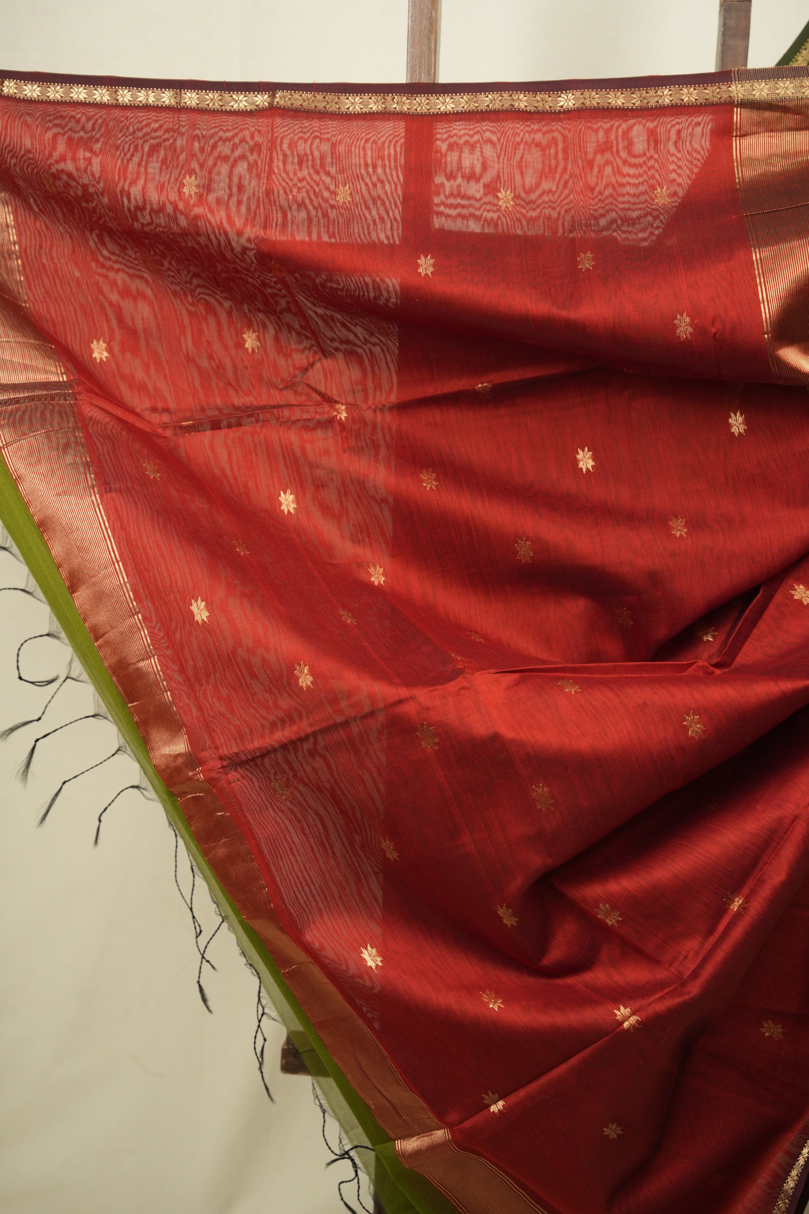 Mehendi Green Maheshwari Saree - SRMGMS1409