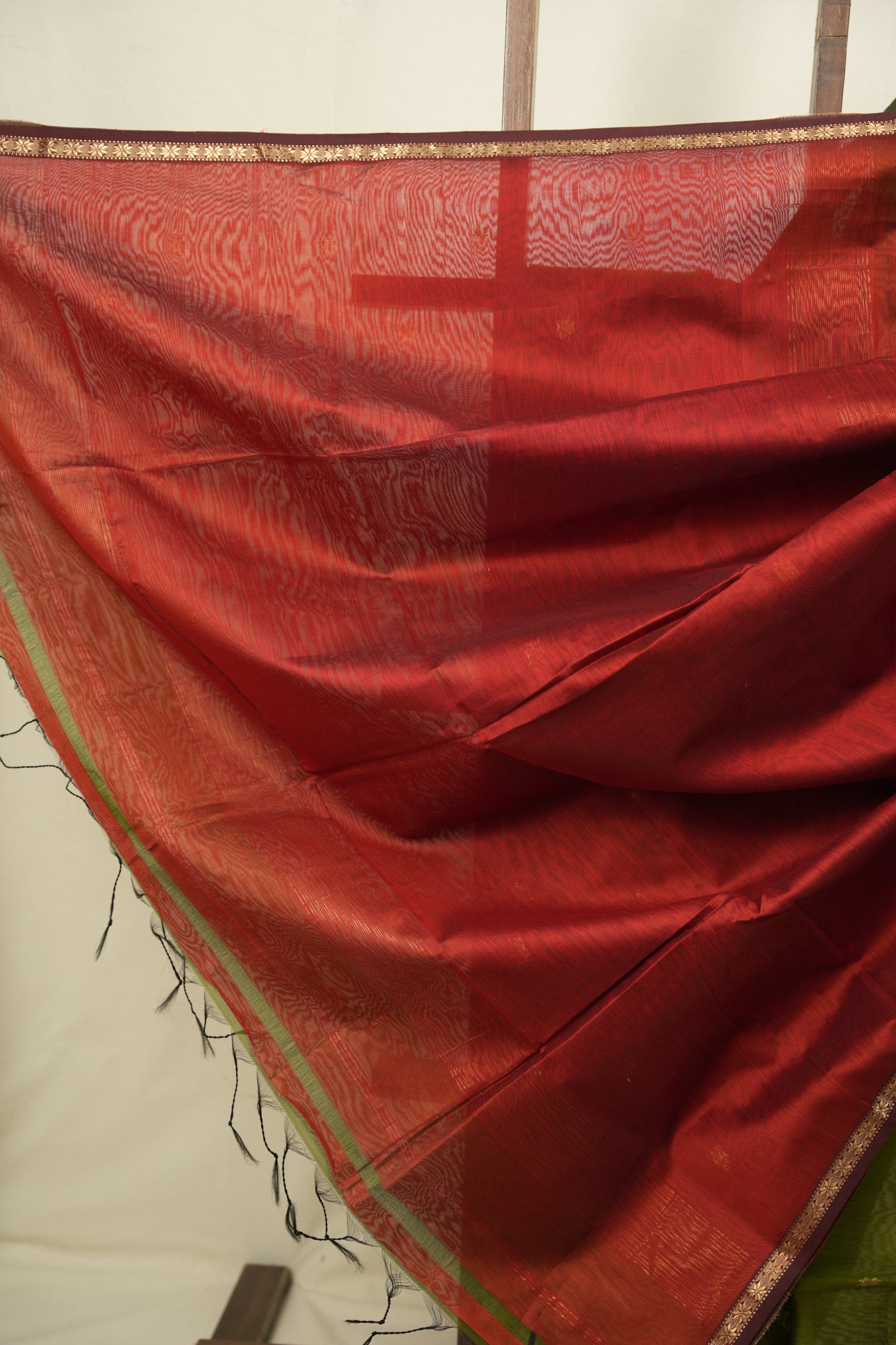 Mehendi Green Maheshwari Saree - SRMGMS1409