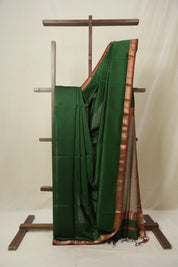 Green Maheshwari Saree - SRGMS1089