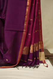 Purple Maheshwari Saree - SRPMS1408