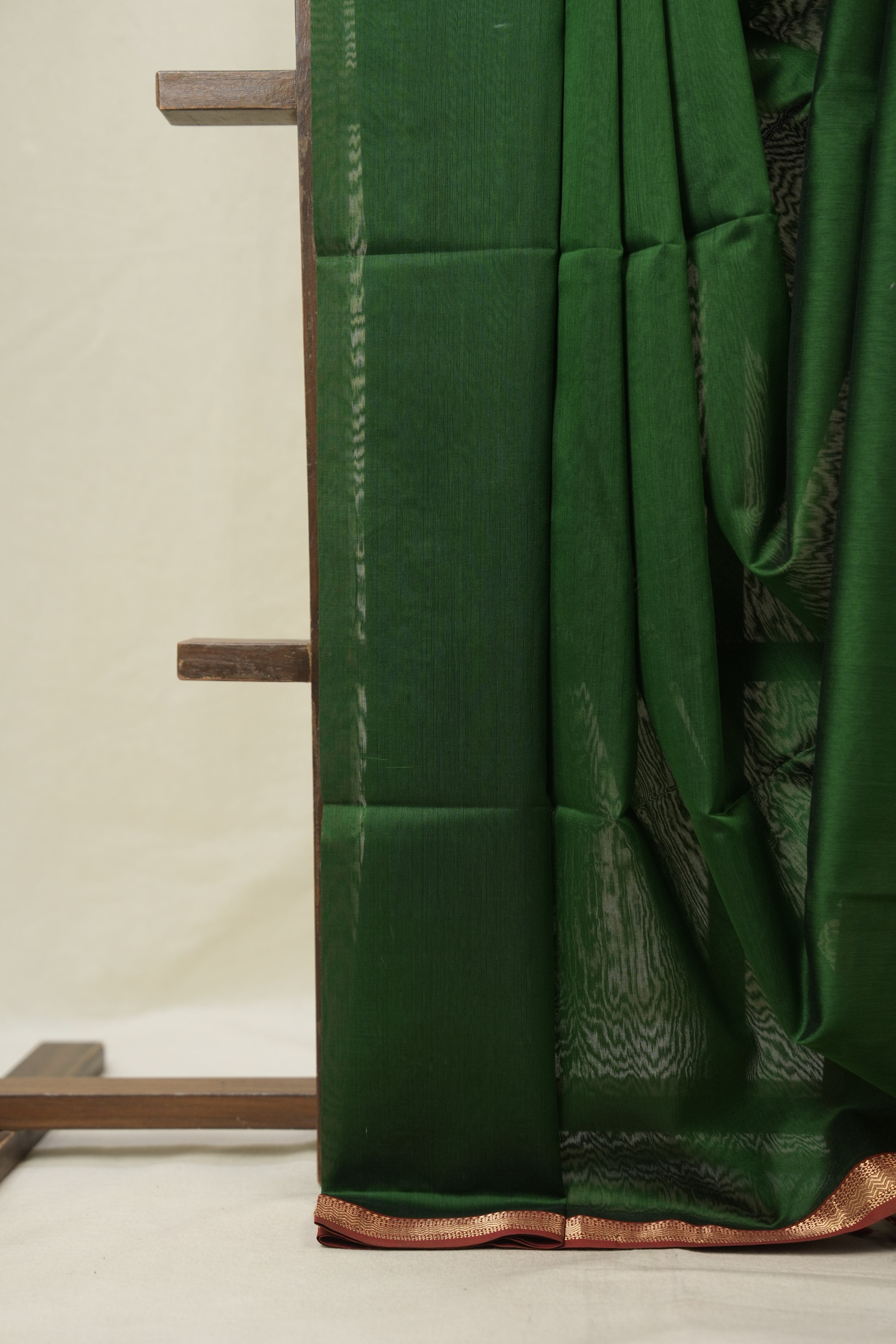 Green Maheshwari Saree - SRGMS1089
