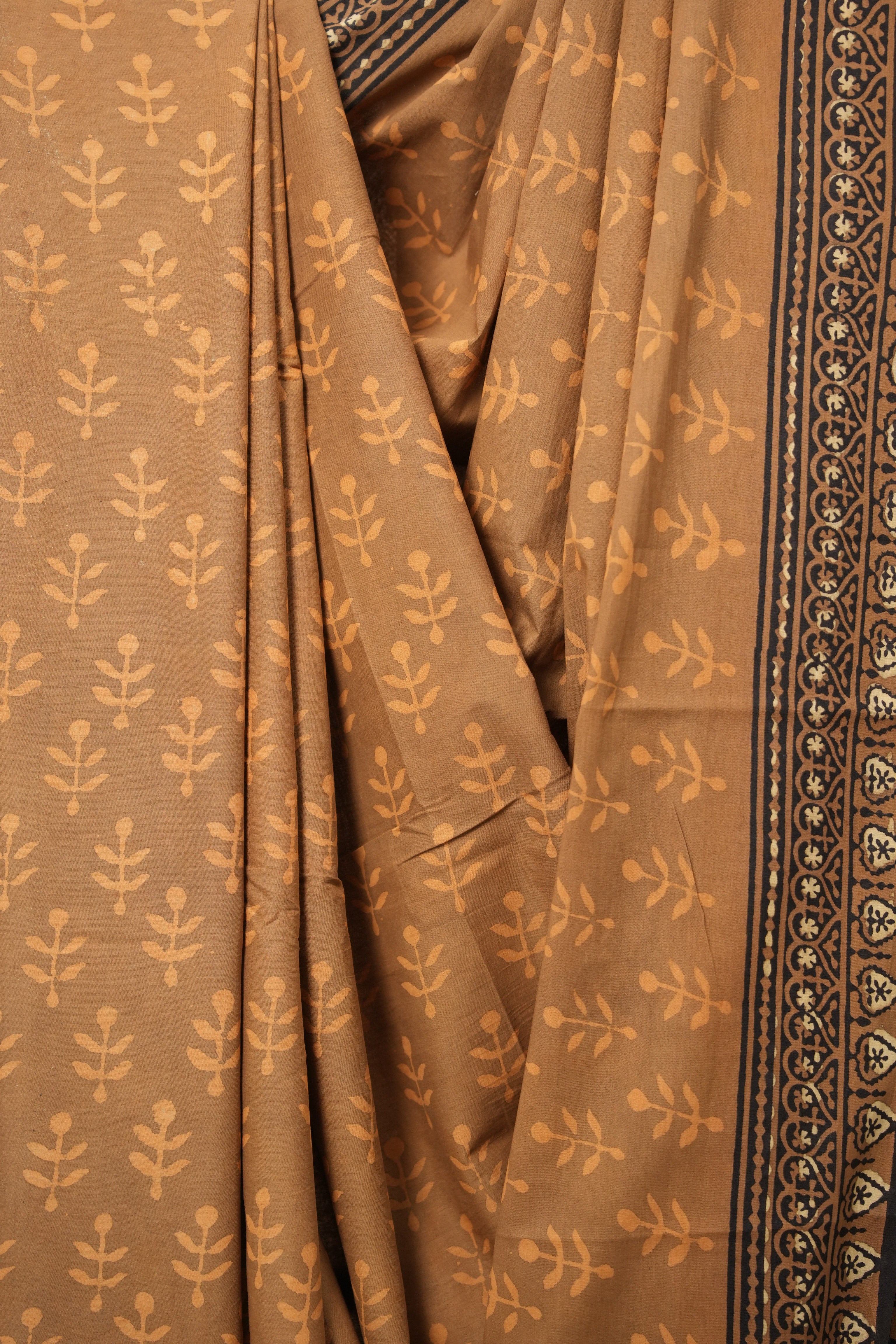 Brown HBP Cotton Saree - SRBCS2774