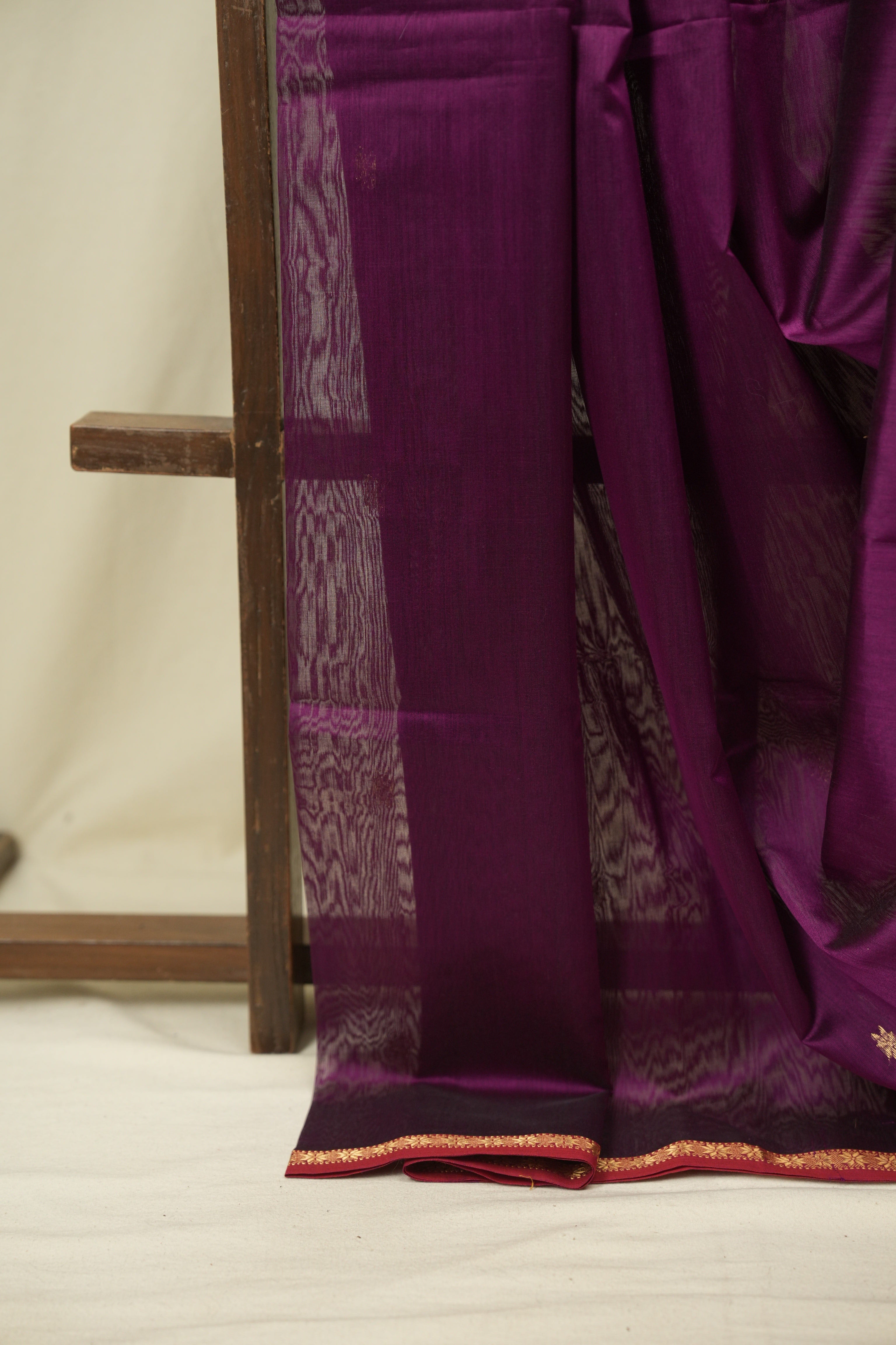 Purple Maheshwari Saree - SRPMS1408