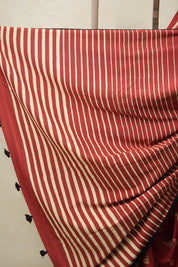 Maroon HBP Cotton Saree - SRMCS3085