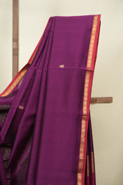 Purple Maheshwari Saree - SRPMS1408