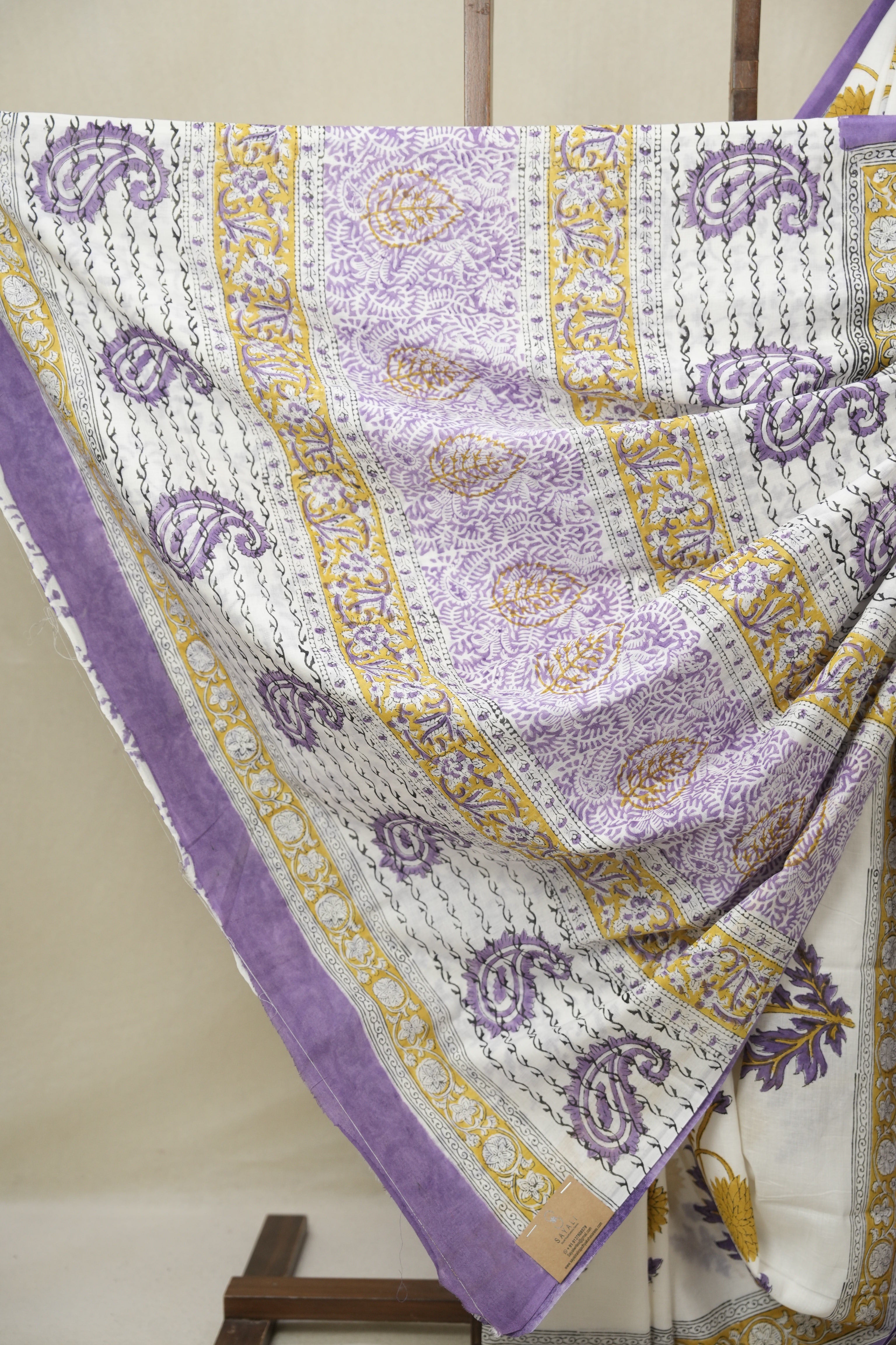 White  HBP Cotton Saree - SRWCS3243