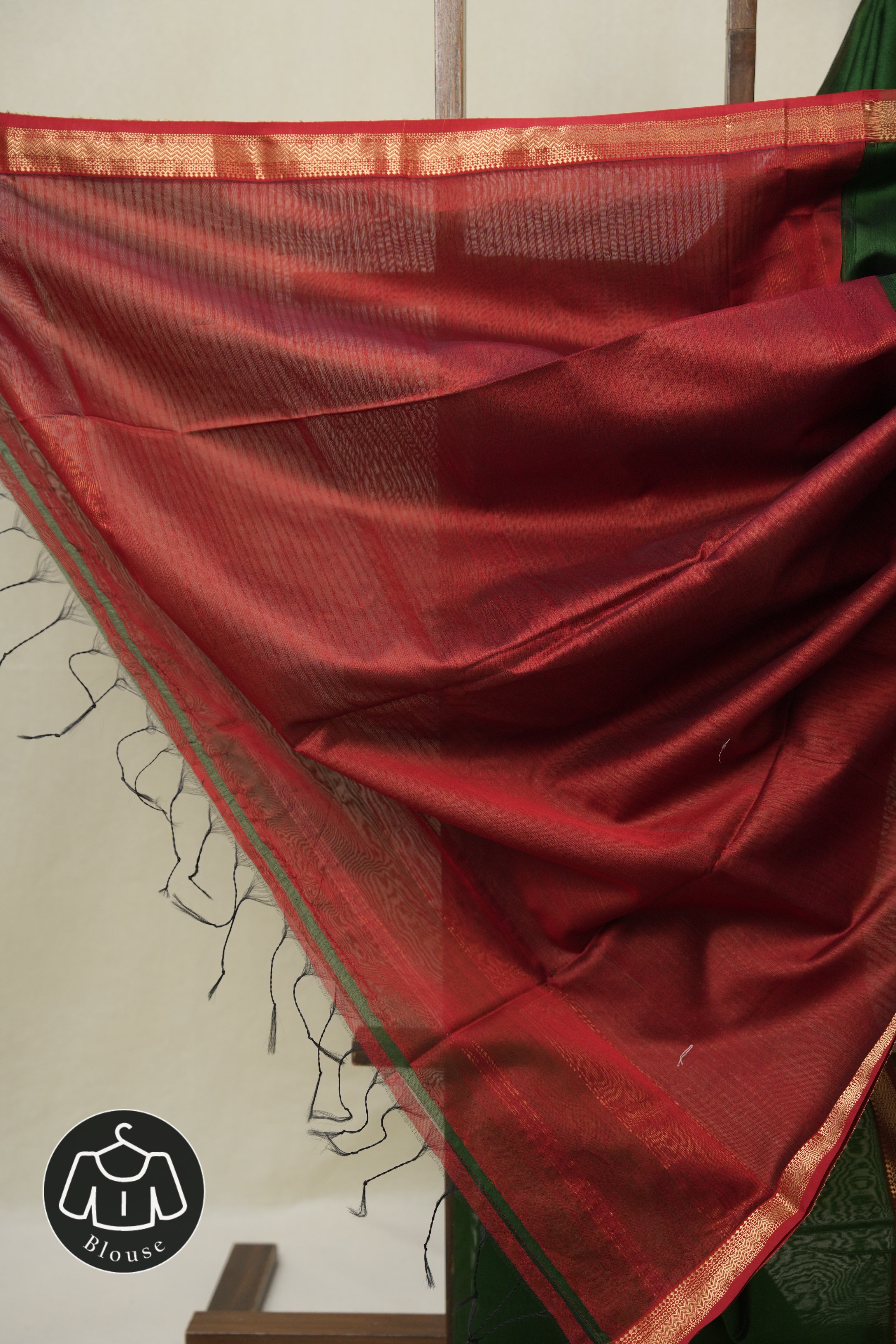 Green Maheshwari Saree - SRGMS1089