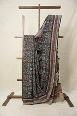 Black HBP Cotton Saree - SRBCS2772