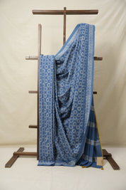 Blue HBP Cotton Saree - SRBCS3086