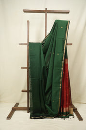Green Maheshwari Saree - SRGMS1410