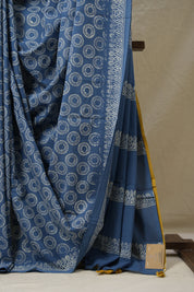 Blue HBP Cotton Saree - SRBCS3086