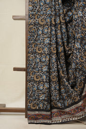 Black HBP Cotton Saree - SRBCS2772