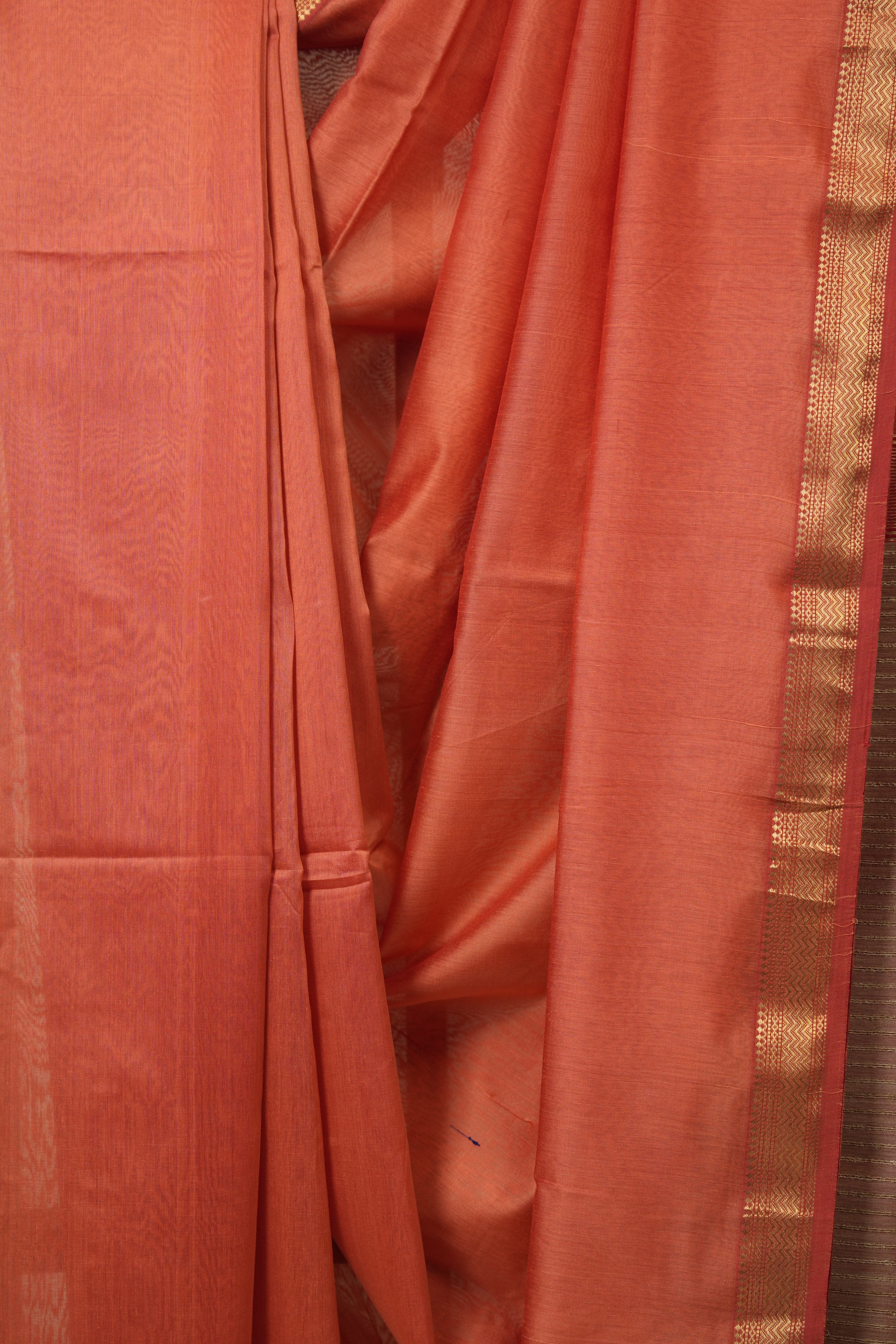 Peach Maheshwari Saree - SRPMS1092