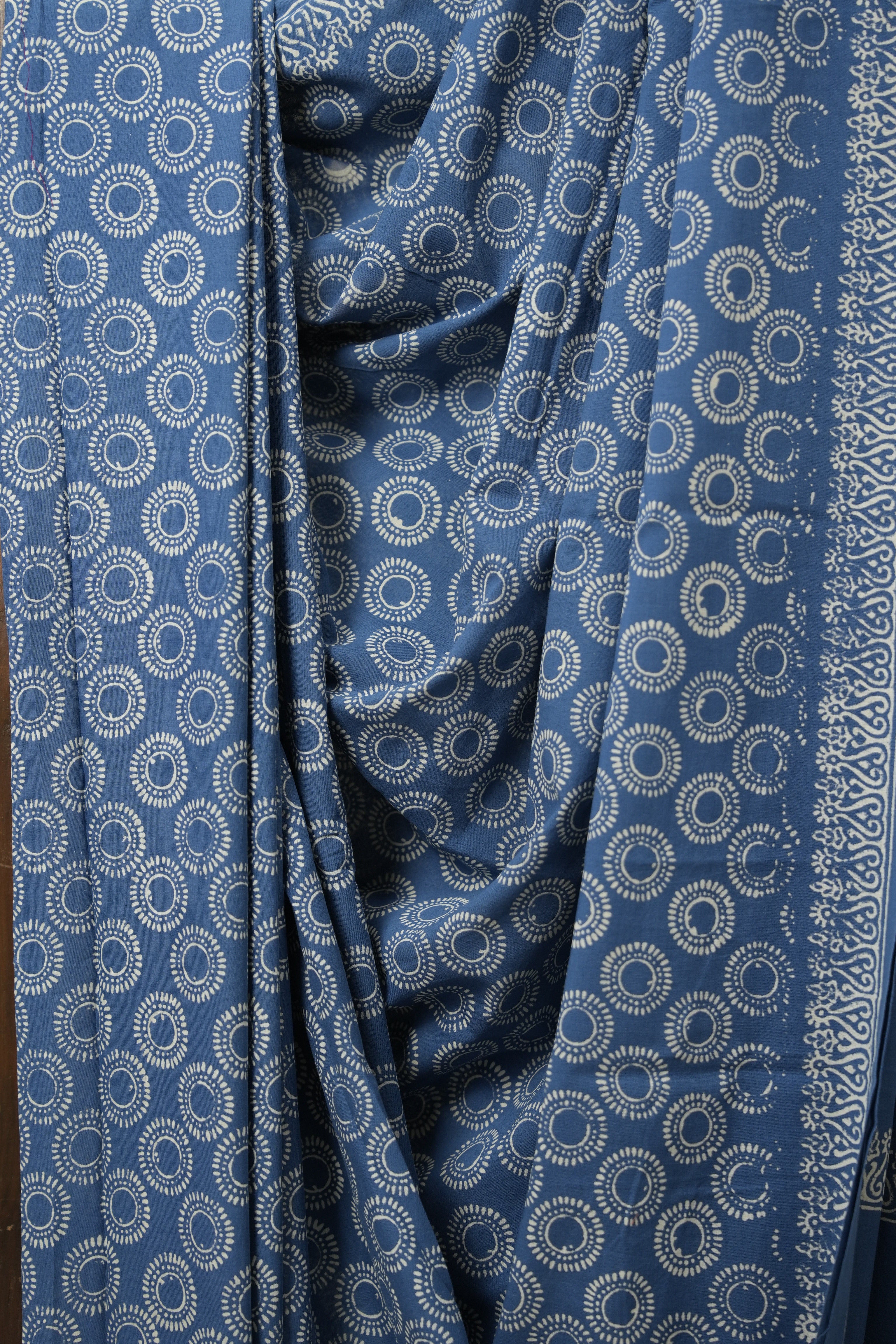 Blue HBP Cotton Saree - SRBCS3086