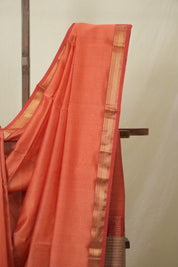 Peach Maheshwari Saree - SRPMS1092