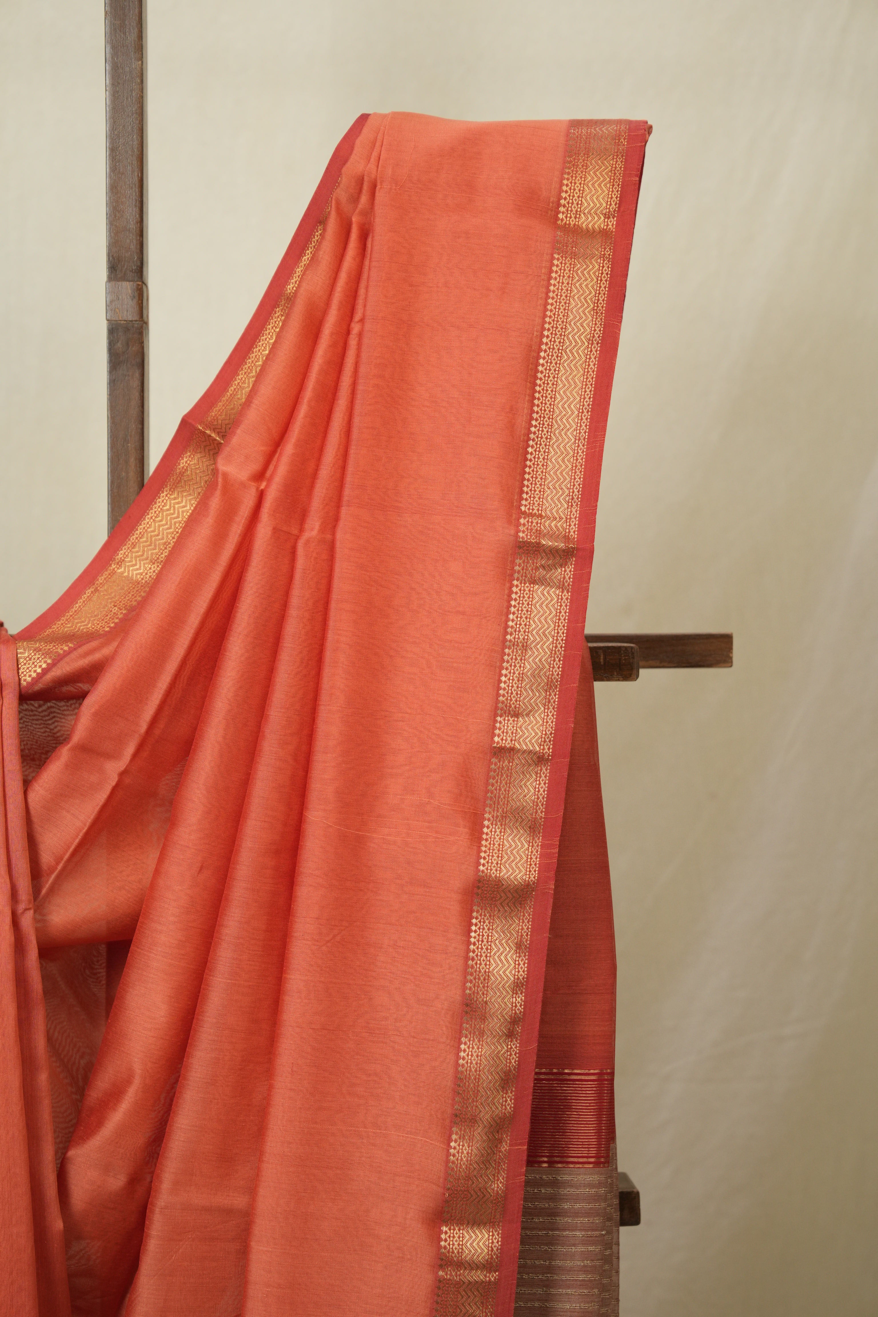 Peach Maheshwari Saree - SRPMS1092