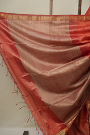 Peach Maheshwari Saree - SRPMS1092