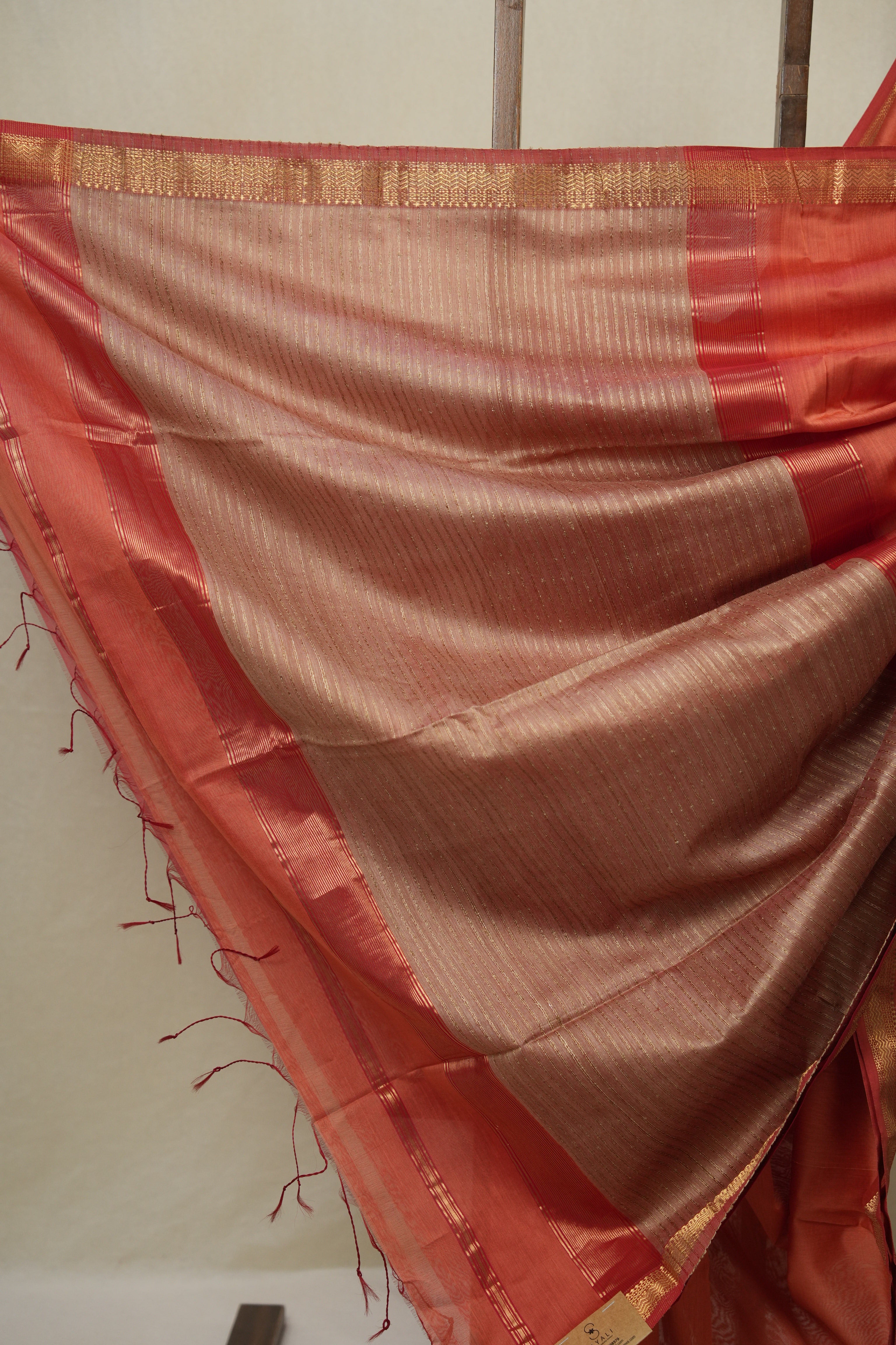 Peach Maheshwari Saree - SRPMS1092