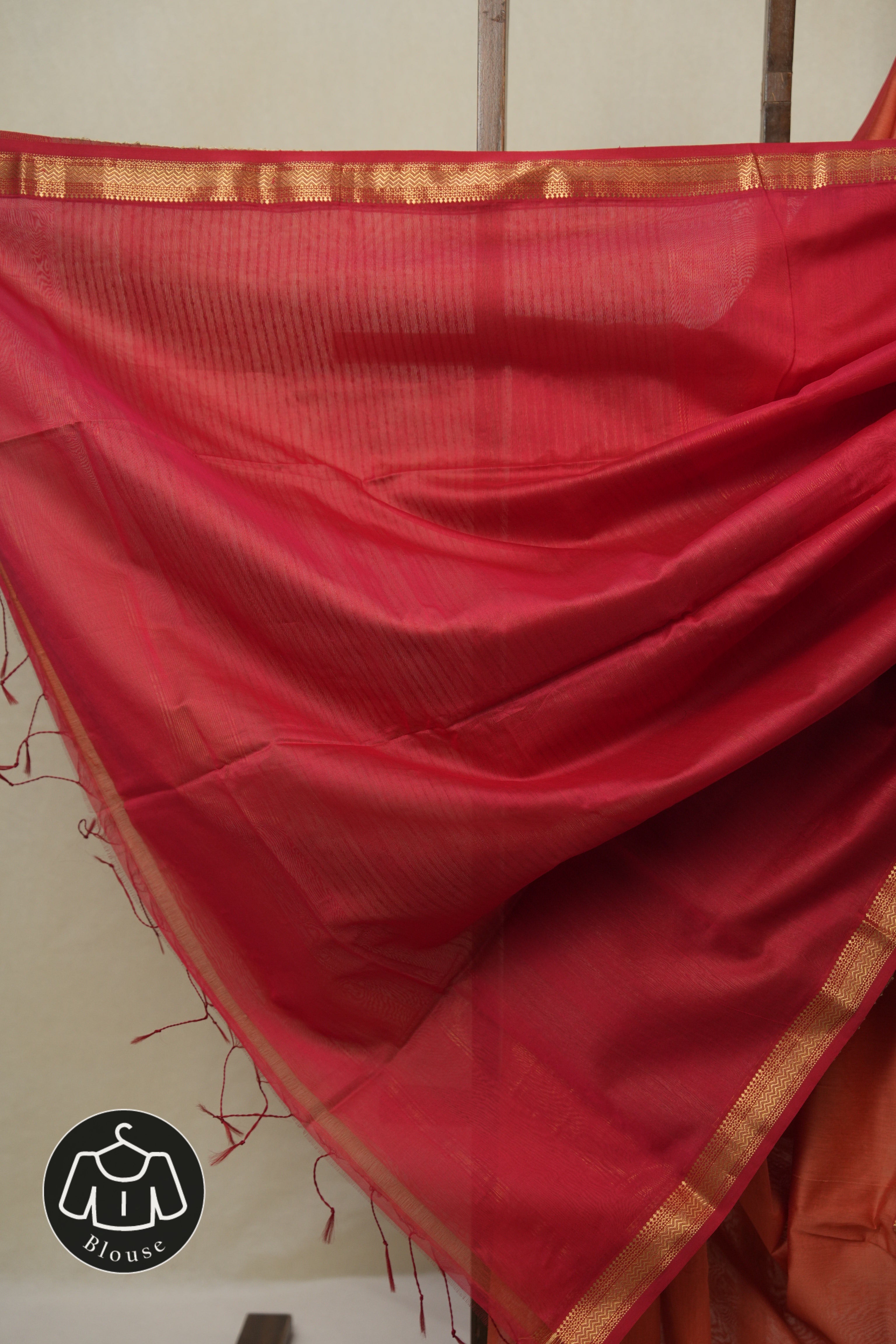 Peach Maheshwari Saree - SRPMS1092