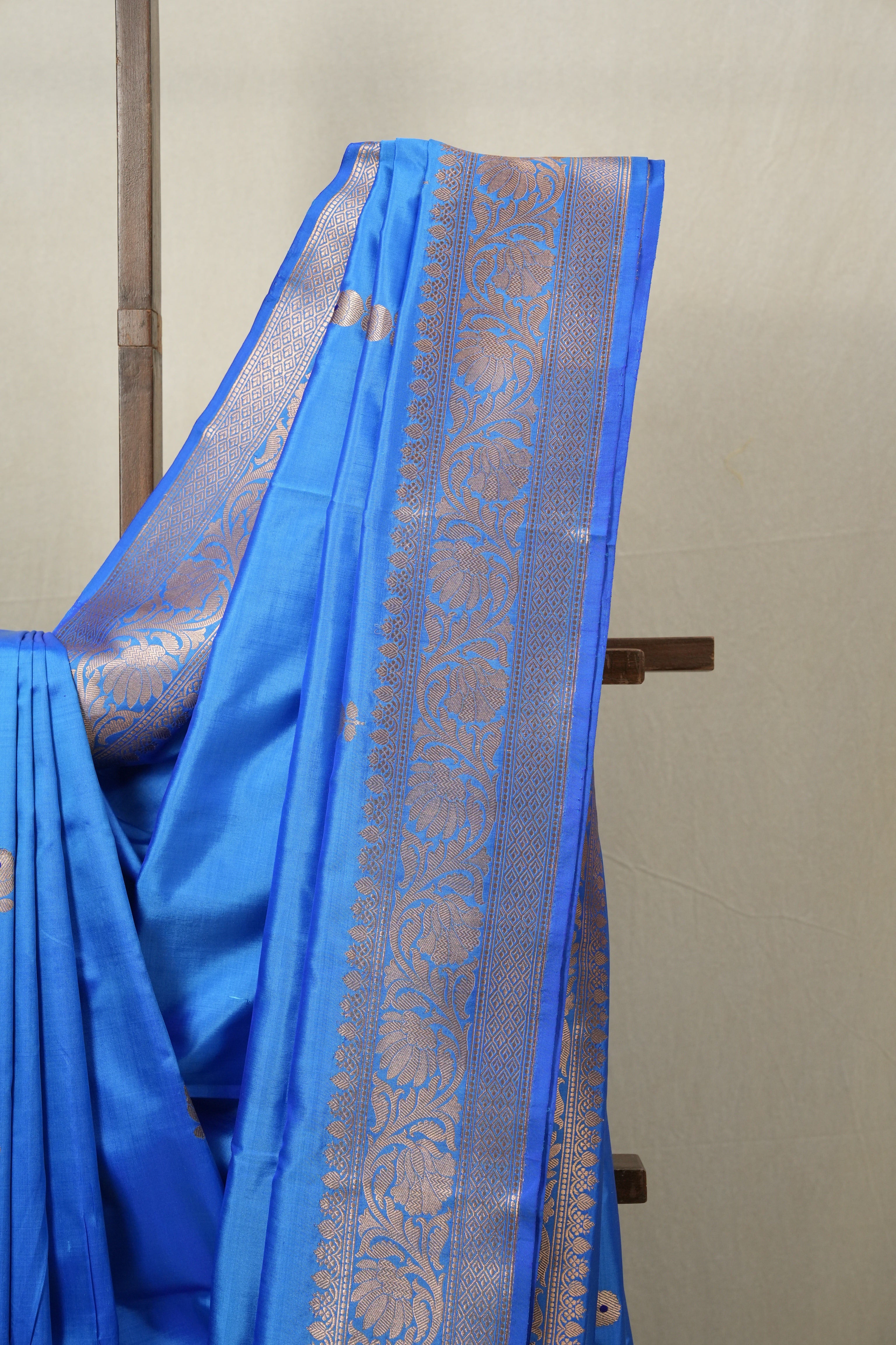 Blue Banarasi Silk Saree-SRBBSS615