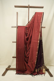 Brick Maheshwari Saree - SRBMS1411