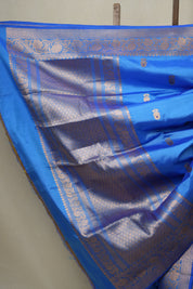 Blue Banarasi Silk Saree-SRBBSS615