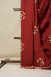 Maroon HBP Cotton Saree - SRMCS3083