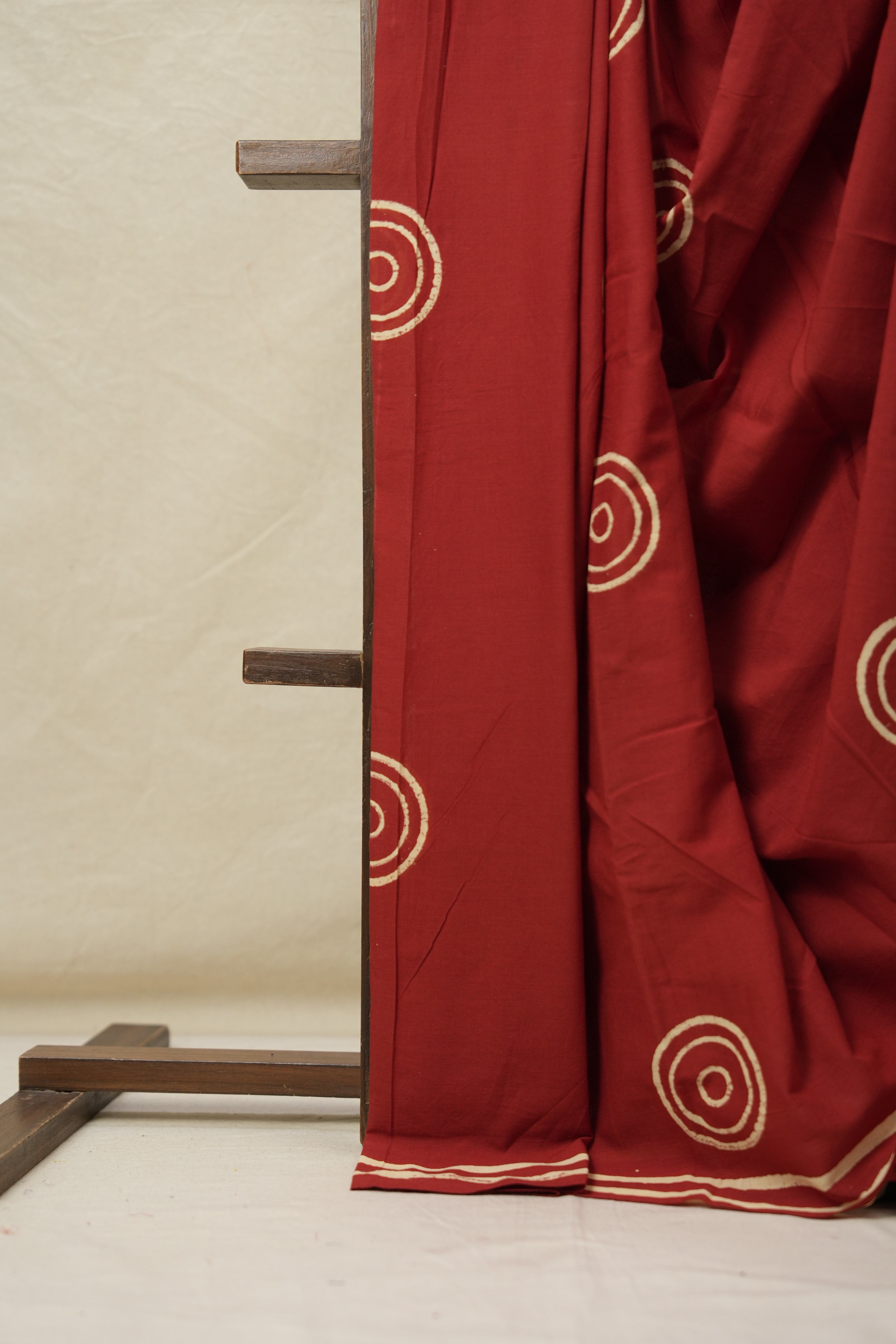 Maroon HBP Cotton Saree - SRMCS3083