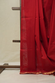 Red Maheshwari Saree - SRRMS1093