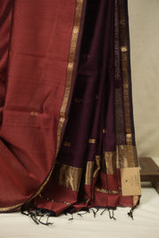 Brick Maheshwari Saree - SRBMS1411