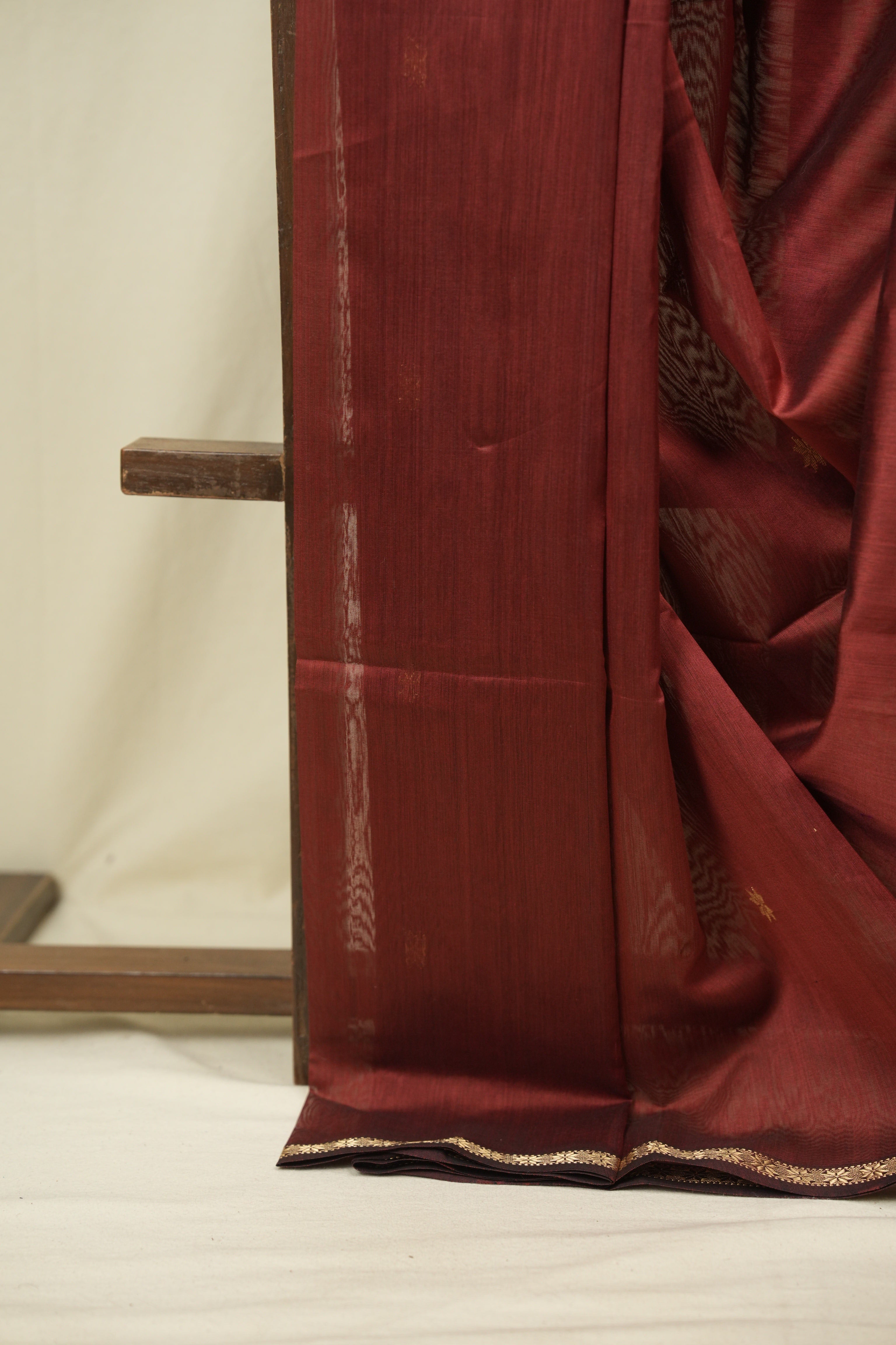 Brick Maheshwari Saree - SRBMS1411