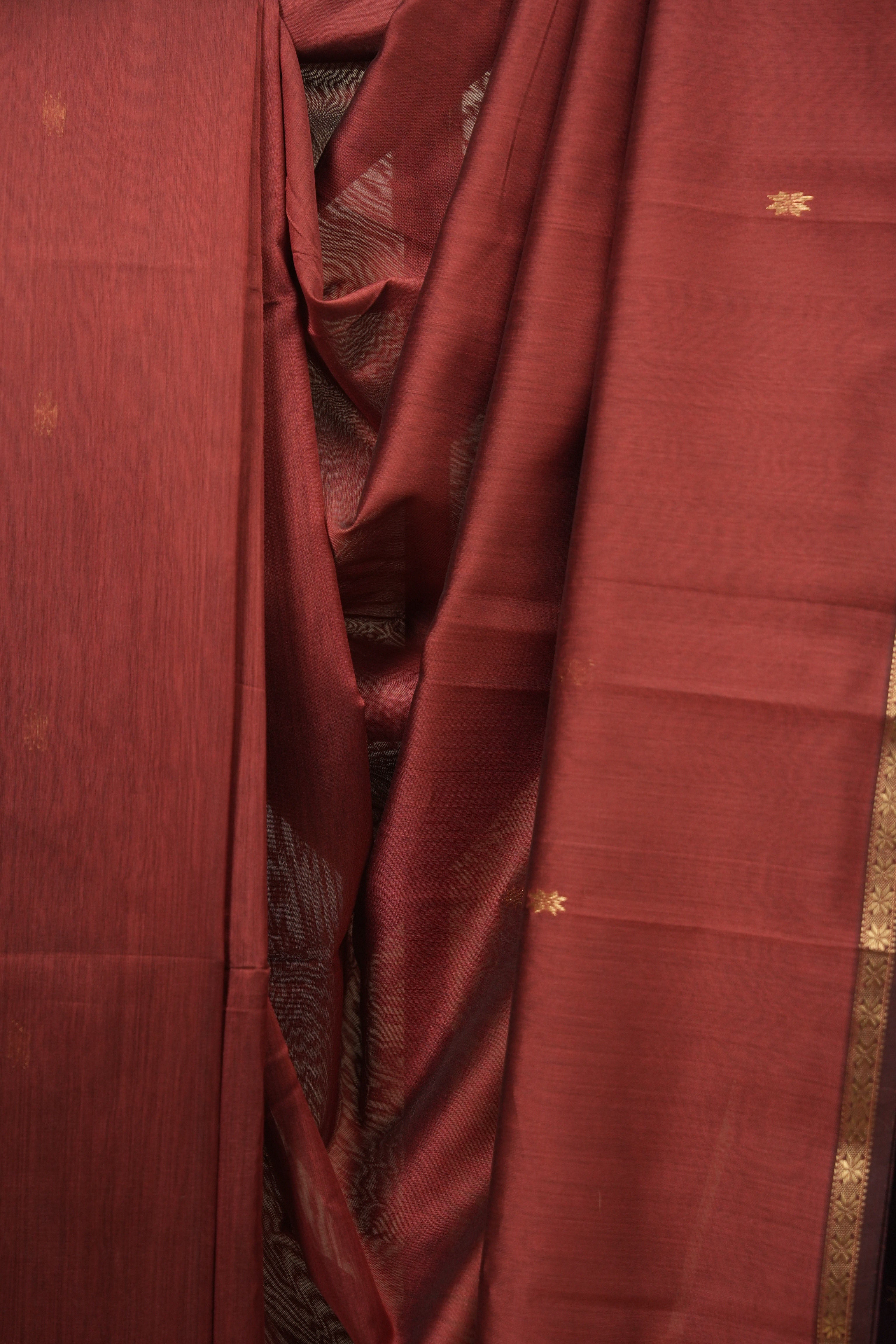 Brick Maheshwari Saree - SRBMS1411