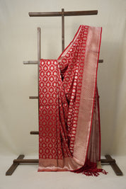 Red Banarasi Silk Saree - SRRBSS42