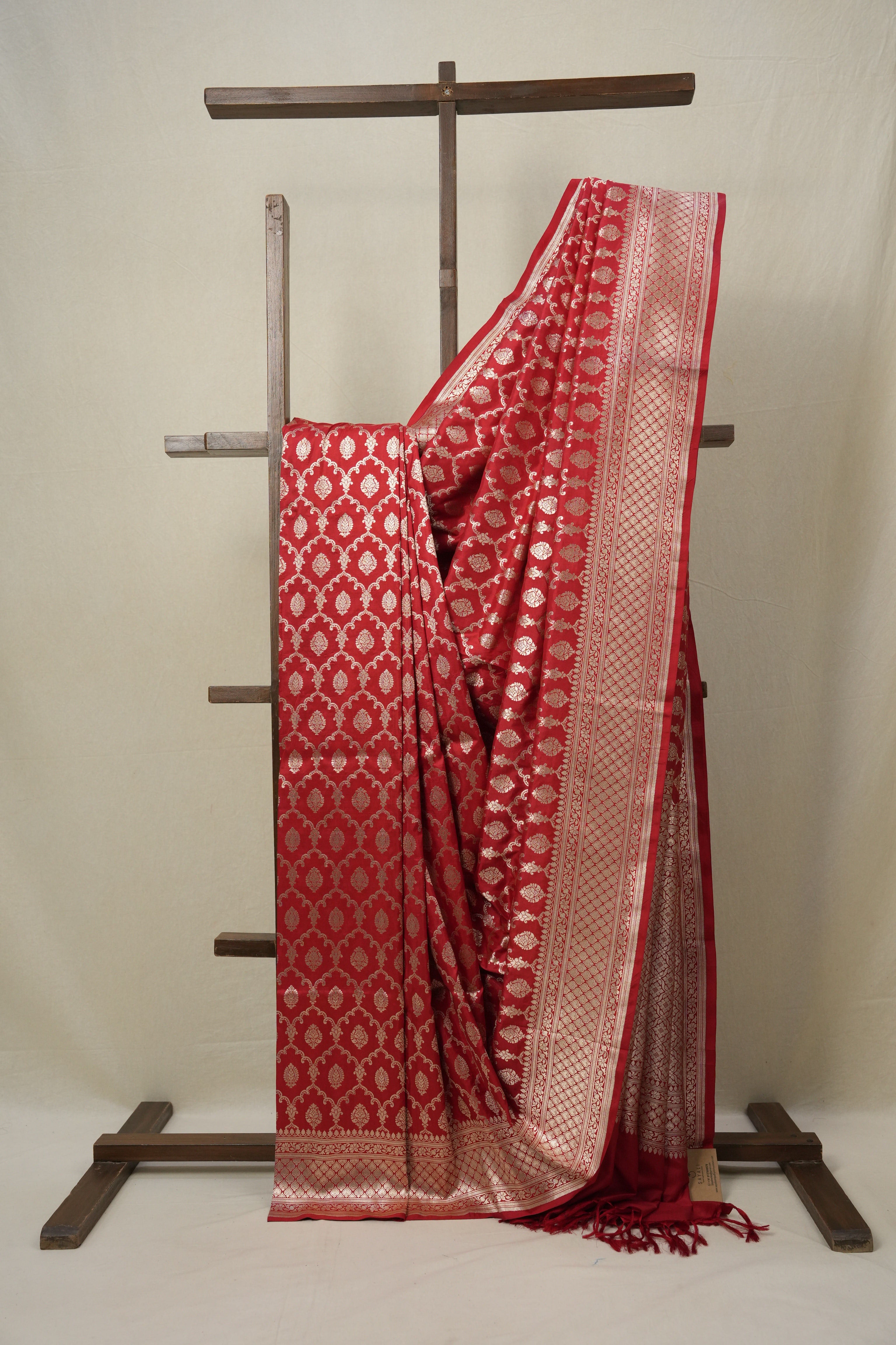 Red Banarasi Silk Saree - SRRBSS42