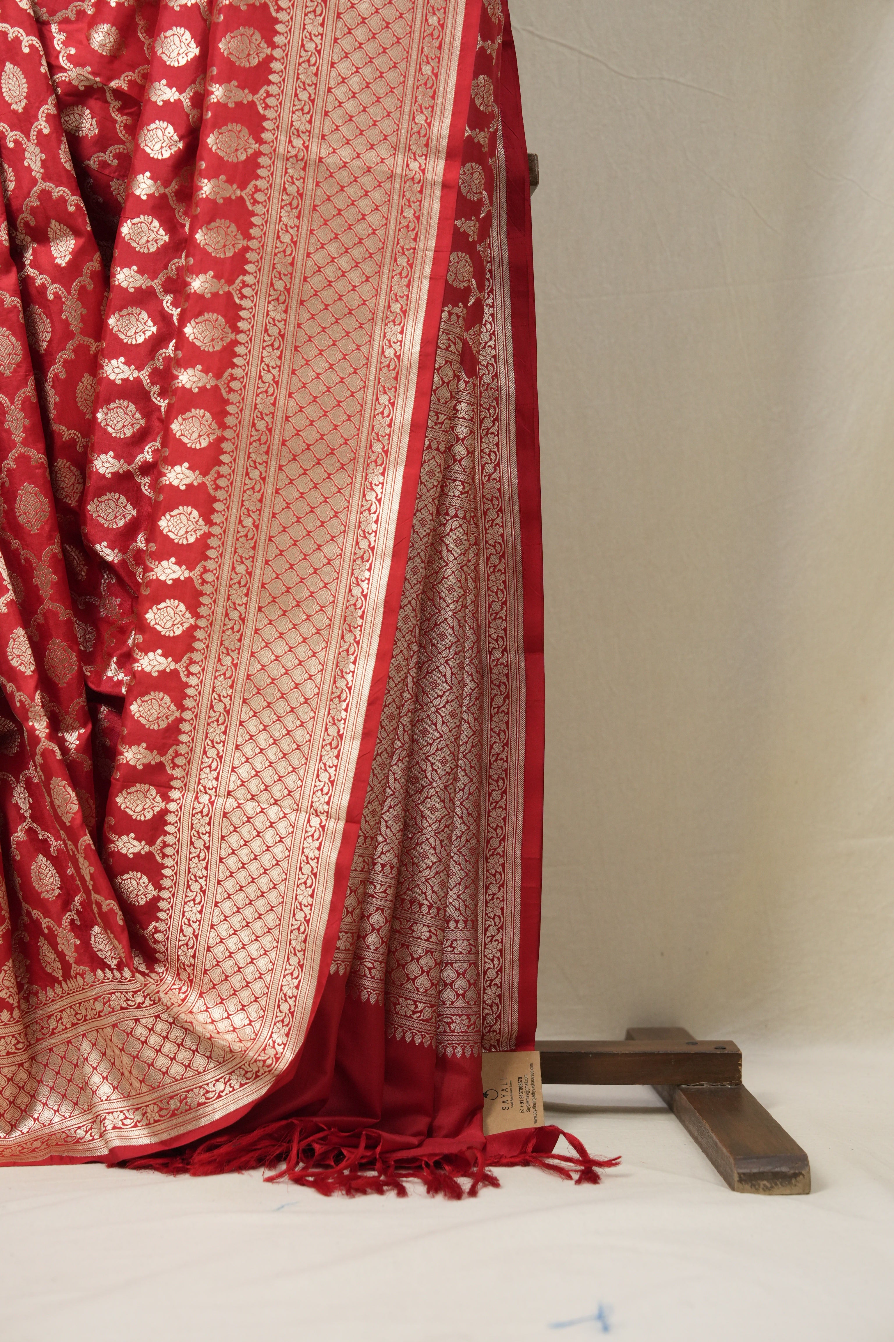Red Banarasi Silk Saree - SRRBSS42