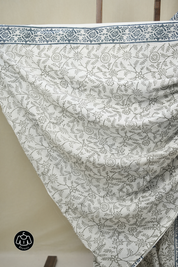 White-Grey HBP Cotton Saree - SRWGCS3264