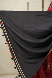 Maroon HBP Cotton Saree - SRMCS3083