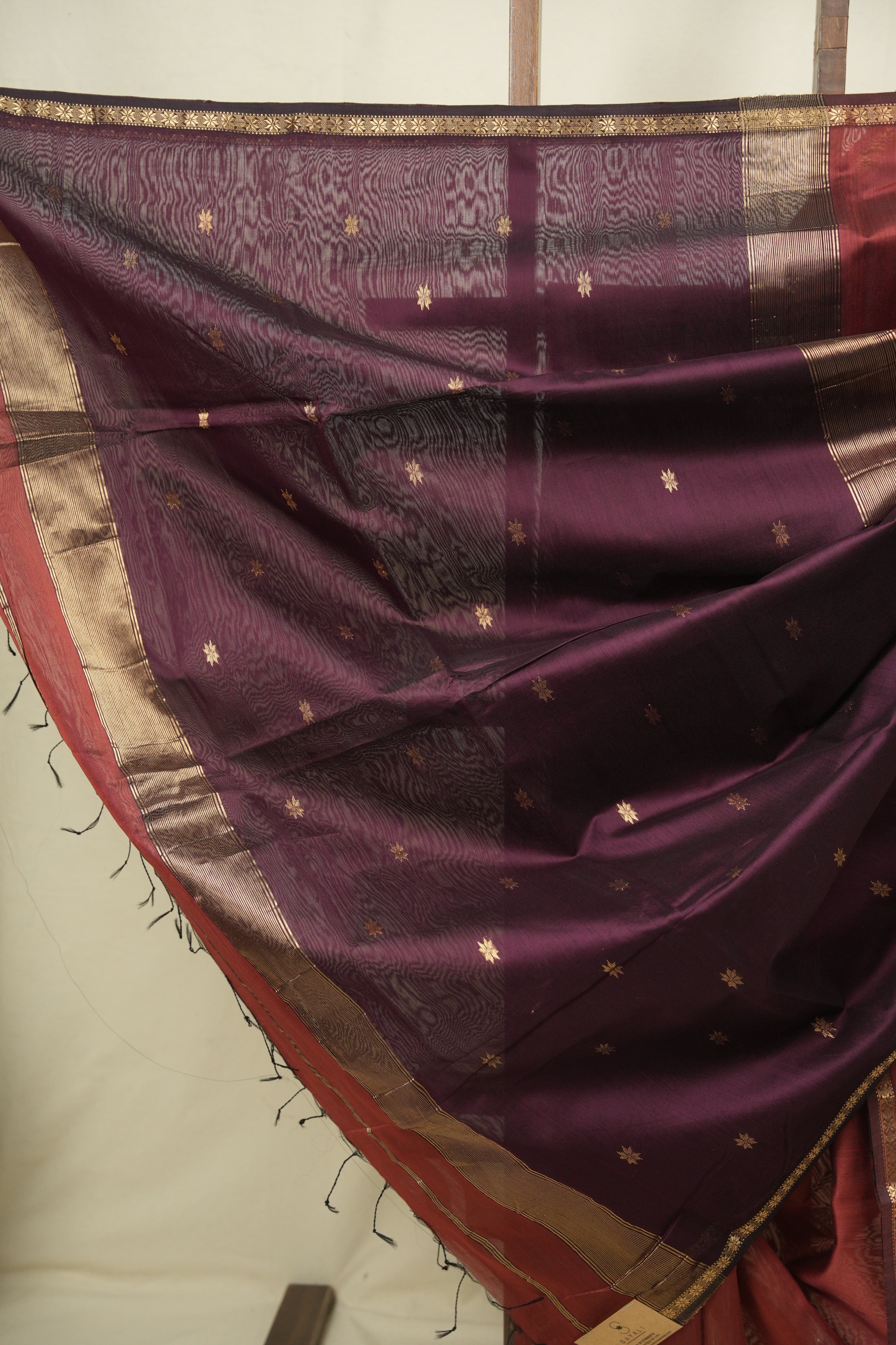Brick Maheshwari Saree - SRBMS1411