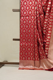 Red Banarasi Silk Saree - SRRBSS42