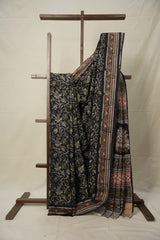 Black HBP Cotton Saree - SRBCS2781