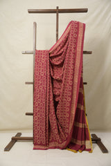 Brick Red HBP Cotton Saree - SRBRCS3084