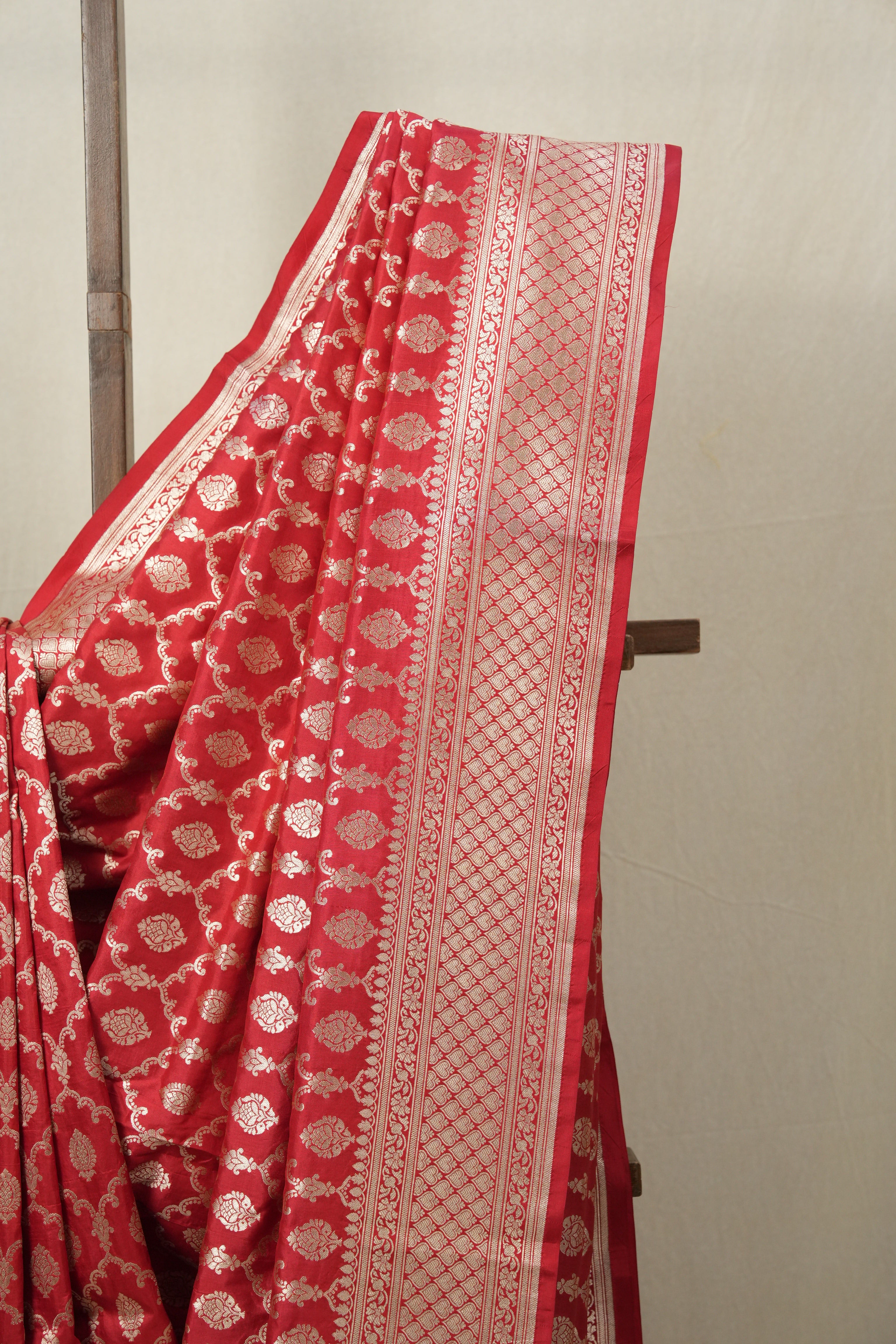 Red Banarasi Silk Saree - SRRBSS42