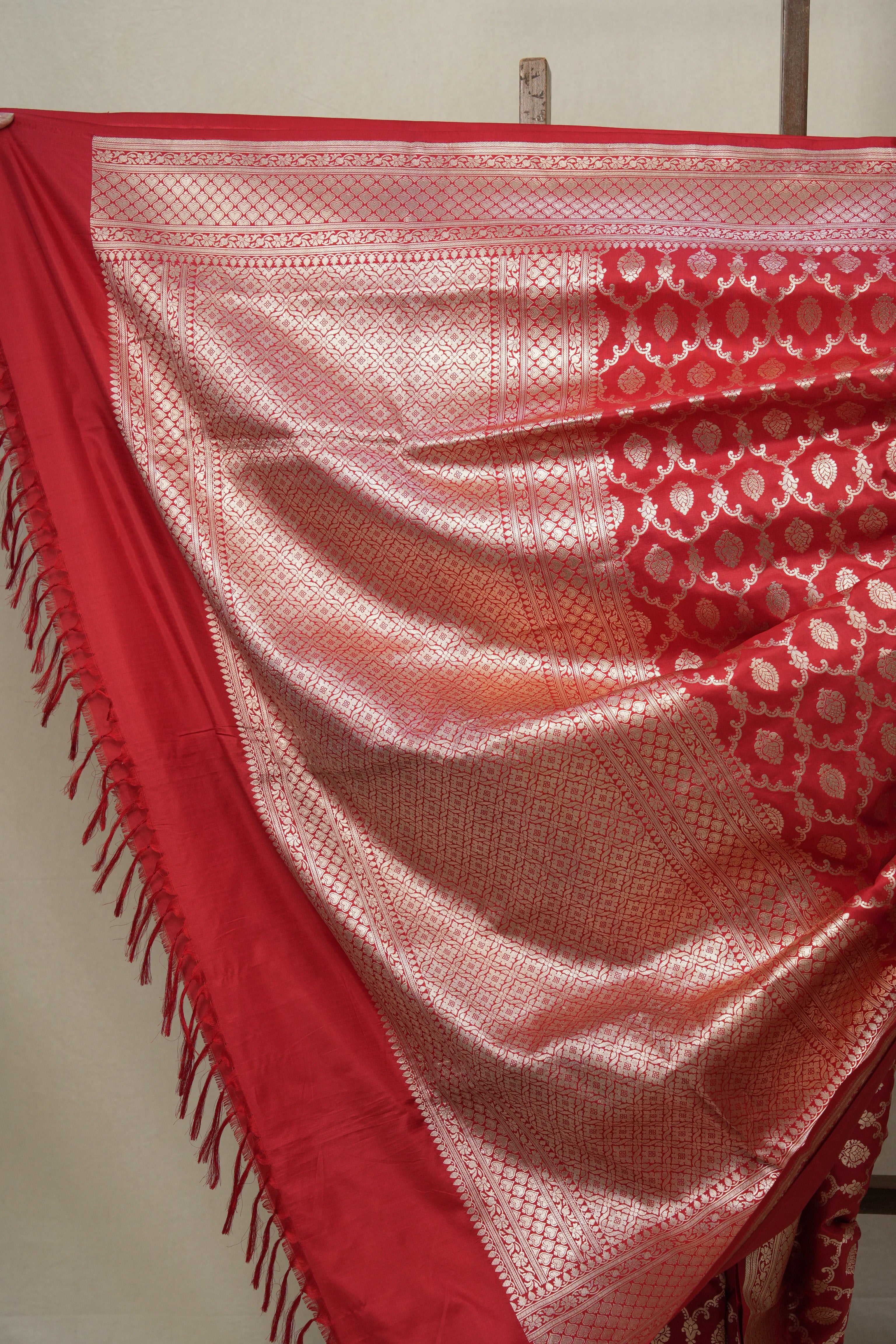 Red Banarasi Silk Saree - SRRBSS42