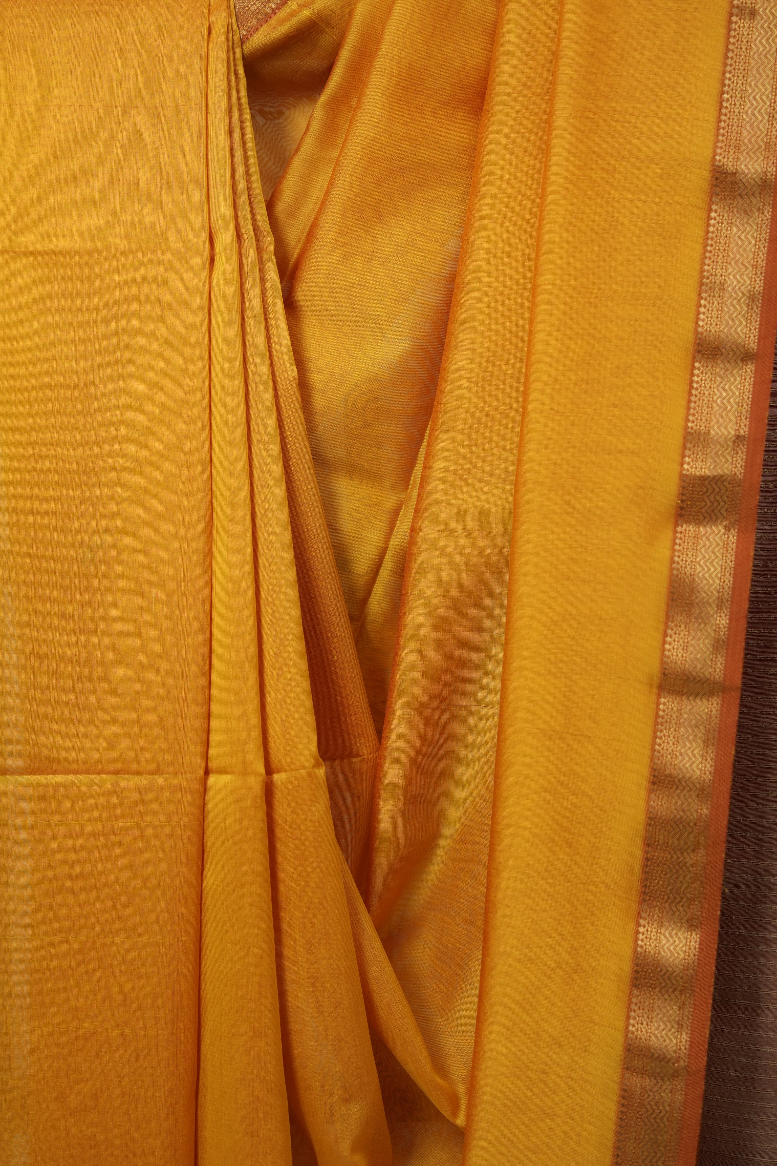Yellow Maheshwari Saree - SRYMS1094