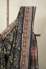 Black HBP Cotton Saree - SRBCS2781