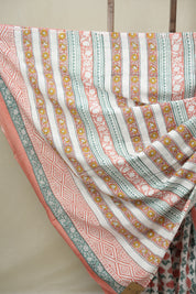 White HBP Cotton Saree - SRNBCS3263