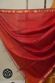 Yellow Maheshwari Saree - SRYMS1094