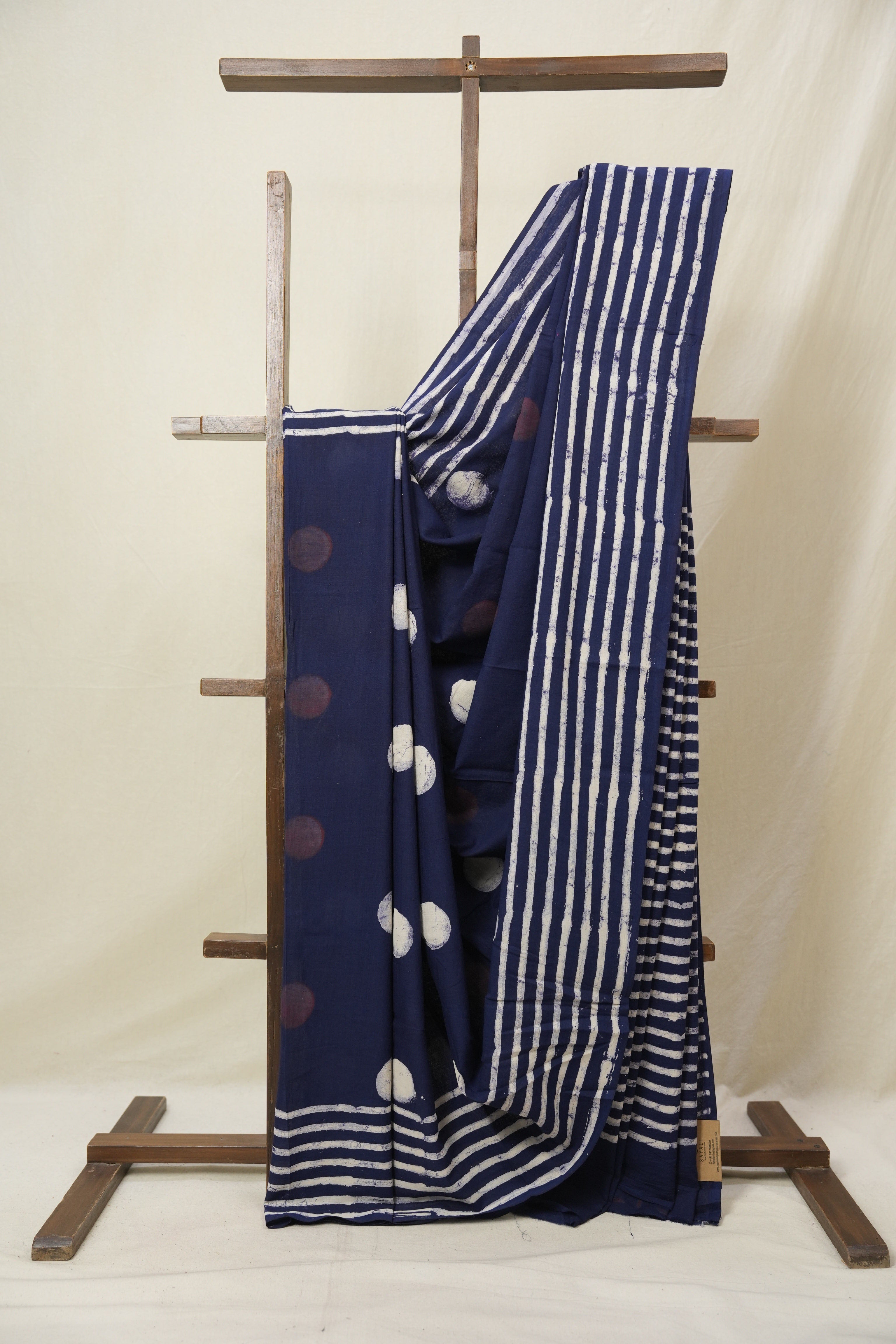 Nevy Blue HBP Cotton Saree - SRNBCS3262
