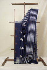 Nevy Blue HBP Cotton Saree - SRNBCS3262
