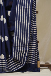Nevy Blue HBP Cotton Saree - SRNBCS3262